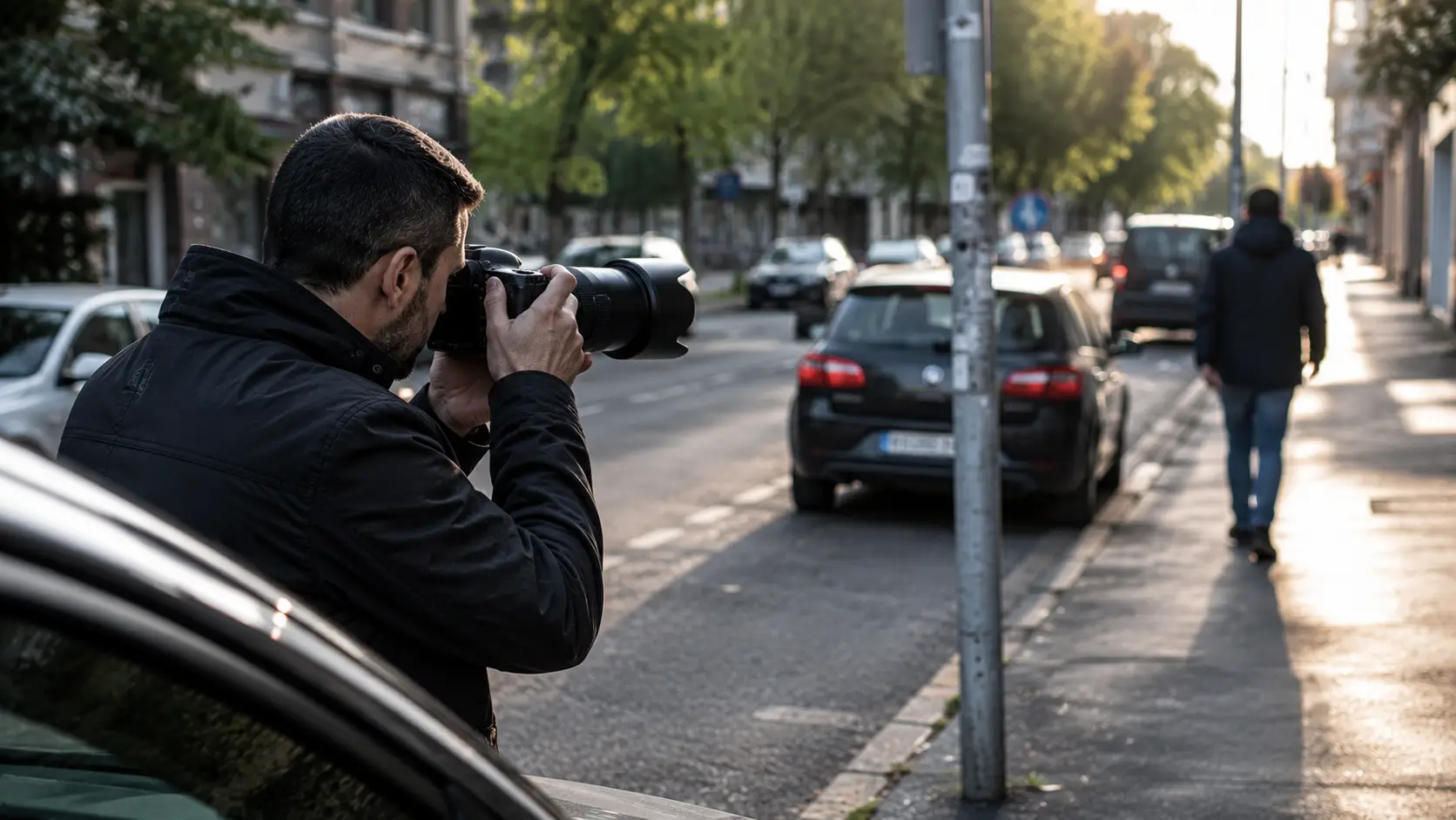 Detectiv particular efectuând o investigație legală pentru localizarea unei persoane în Craiova.