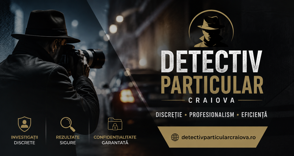 Detectiv Particular Craiova oferă servicii profesionale de investigații private, supraveghere și verificări